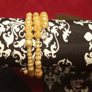 Memory bracelet with earrings set